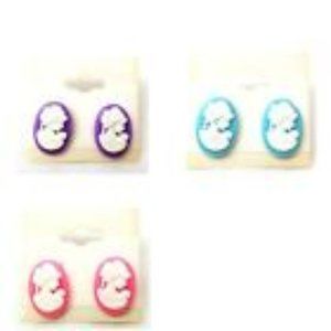 VICTORIAN LADY Post Earrings Jewelry Set - Handmade USA - You Choose Color SALE